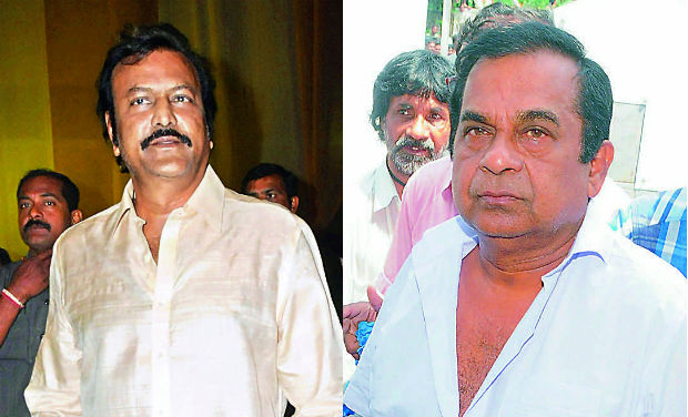 M. Mohan Babu and Brahmanandam. M. Mohan Babu and Brahmanandam.